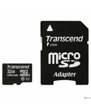 Transcend 32 GB microSDHC class 10 UHS-I Ultimate + SD Adapter TS32GUSDHC10U1