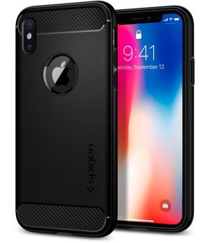 SGP (Spigen) Rugged Armor Matte Black for iPhone X (057CS22125)