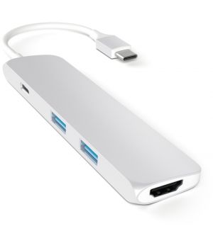 Satechi Aluminum Type-C Slim Multi-Port Adapter 4K Silver (ST-CMAS)