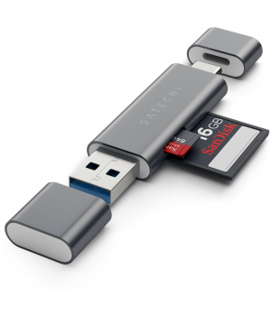 Satechi Aluminum Type-C USB 3.0 and Micro/SD Card Reader Space Gray (ST-TCCRAM)