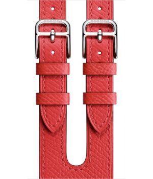 Apple Watch Hermes Leather Double Buckle Cuff 38mm Rose Jaipur Epsom (MNHT2)
