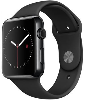 Apple Watch 38mm Series 2 Space Black Stainless Steel Case with Black Sport Band (MP492)