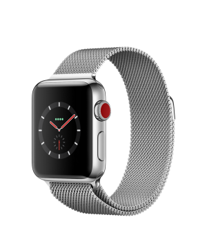 Apple Watch 38mm Series 3 GPS + Cellular Stainless Steel Case with Milanese Loop (MR1N2)