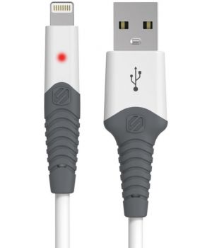 Scosche Strikeline Lightning to USB with Rugged LED Indicator 0.91m White (RI3LEDWT)