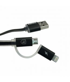 Remax USB Cable Aurora USB to Lightning/MicroUSB Black