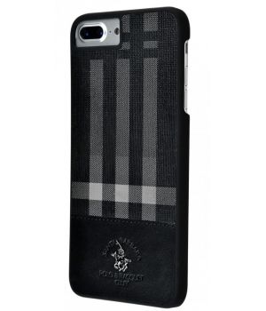 Polo Plaide Leather Case Black for iPhone 7 Plus