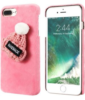 Knitted Hat "Hand Made" Pink iPhone 7 Plus