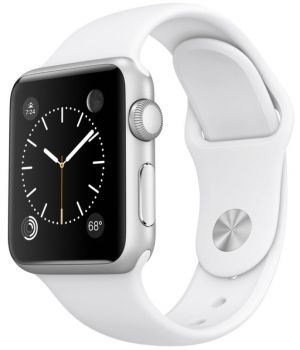 Apple Watch 38mm Series 2 Stainless Steel Case with White Sport Band (MNP42)