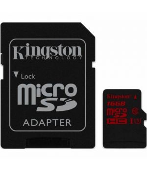 Kingston 16 GB microSDHC class 10 UHS-I U3 + SD Adapter SDCA3/16GB