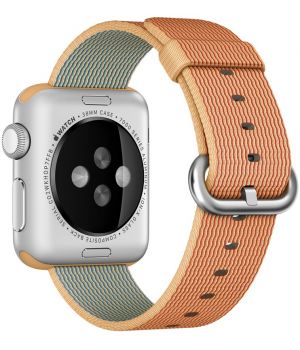 Apple Woven Nylon for Watch 38mm Gold/Red (MM9R2)