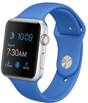 Apple Watch Sport 42mm Silver Aluminum Case with Royal Blue Sport Band (MMFM2)
