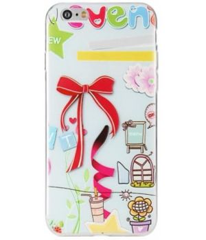Avatti Mela Pattern 3D Thin TPU iPhone 6/6S Z11359