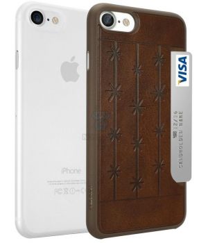 Ozaki O!coat Jelly +Pocket 2in1 iPhone 7 Brown+Clear (OC722BC)