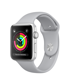 Apple Watch 38mm Series 3 GPS Silver Aluminum Case with Fog Sport Band (MQKU2)