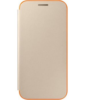 Samsung Neon Flip Cover for Galaxy A3 2017 A320 (EF-FA320PFEGRU) Gold