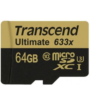 Transcend 64 GB microSDXC UHS-I U3 Ultimate + SD Adapter TS64GUSDU3