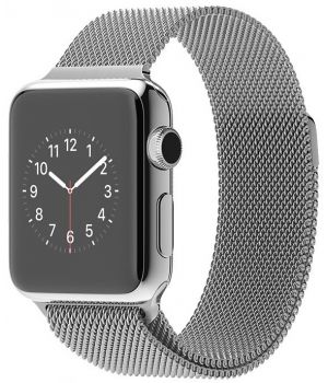 Apple Watch 38mm Series 2 Stainless Steel Case with Milanese Loop (MNP62)