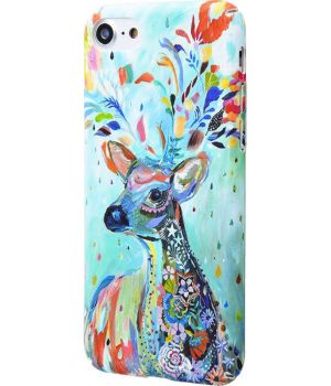 Simple Case Flowers Soft Touch for iPhone 7 with Deer
