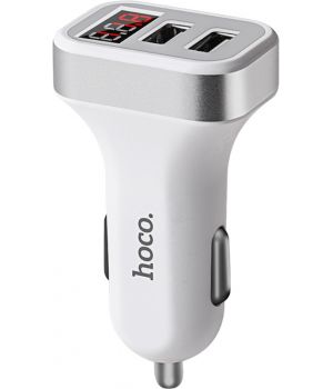 Hoco Z3 2USB LCD-Test Car Charger 3.1A White
