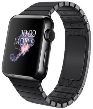 Apple Watch 38mm Space Black Case with Space Black Stainless Steel Link Bracelet (MJ3F2)