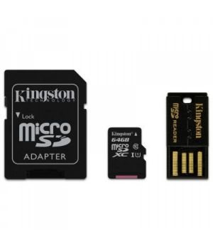 Kingston 64 GB microSDXC class 10 SD adapter USB reader (MBLY10G2)