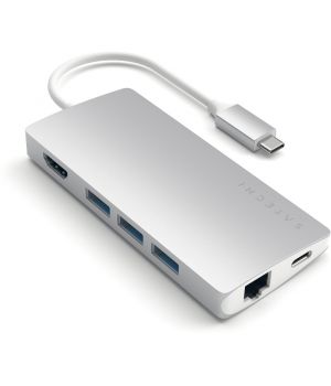 Satechi Type-C Multi-Port Adapter 4K with Ethernet V2 Silver (ST-TCMA2S)