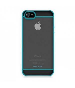 Macally See-Thru Hard Shell Case Turquoise for iPhone 5/5S/SE (CURVET-P5)