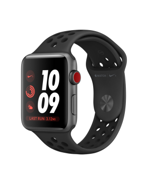 Apple Watch Nike+ 42mm Series 3 GPS + Cellular Space Gray Aluminum Case with Anthracite/Black Nike Sport Band (MQLD2)