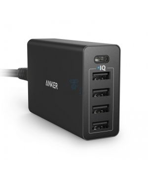 Anker PowerPort 5 USB-C 40W Hub Charger Black (A2052111)