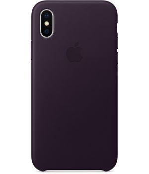 Apple iPhone X Leather Case Dark Aubergine (MQTG2)