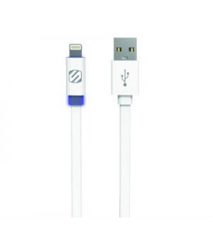 Scosche flatOUT Lightning to USB with LED Indicator 0.9m White (I3FLEDWT)