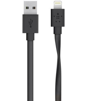 Belkin Mixit Flat Lightning to USB 2.0 1.2m Black (F8J148bt04-BLK)