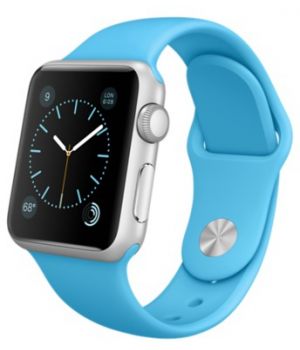 Apple Watch Sport 38mm Silver Aluminum Case with Blue sport Band (MLCG2)
