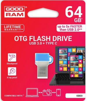 GOODRAM 64 GB ODD3 Type-C, USB3.0 BLUE (ODD3-0640B0R11)