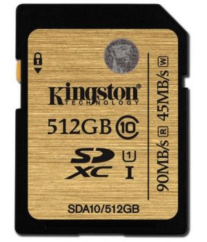 Kingston 512 GB SDXC Class 10 UHS-I Ultimate SDA10/512GB