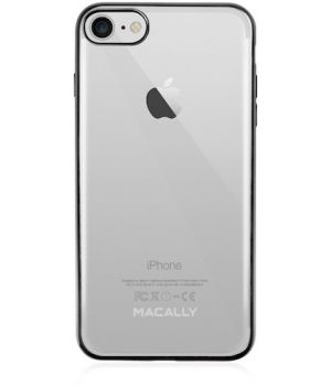Macally Transparent Case Black for iPhone 7 (LUXRP7M-B)