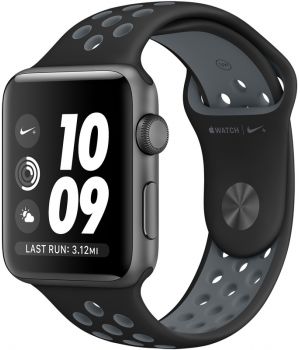 Apple Watch Nike+ 38mm Series 2 Space Gray Aluminum Case with Black/Cool Gray Nike Sport Band (MNYX2)